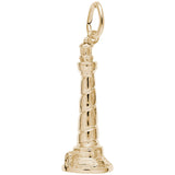 Rembrandt Charms Gold Plated Sterling Silver Cape Hatteras Lighthouse, Nc Charm Pendant