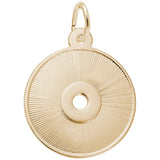 Rembrandt Charms Gold Plated Sterling Silver Compact Disc Charm Pendant