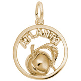 Rembrandt Charms Gold Plated Sterling Silver Atlanta Peach Charm Pendant