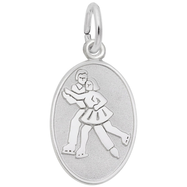 Rembrandt Charms Skaters Charm Pendant Available in Gold or Sterling Silver