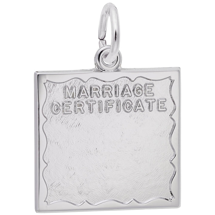 Rembrandt Charms 14K White Gold Marriage Certificate Charm Pendant