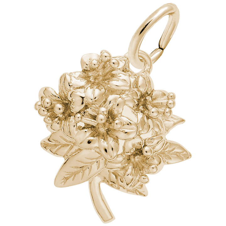 Rembrandt Charms Gold Plated Sterling Silver Azalea Charm Pendant
