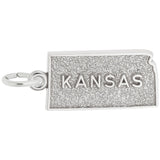 Rembrandt Charms Kansas Charm Pendant Available in Gold or Sterling Silver