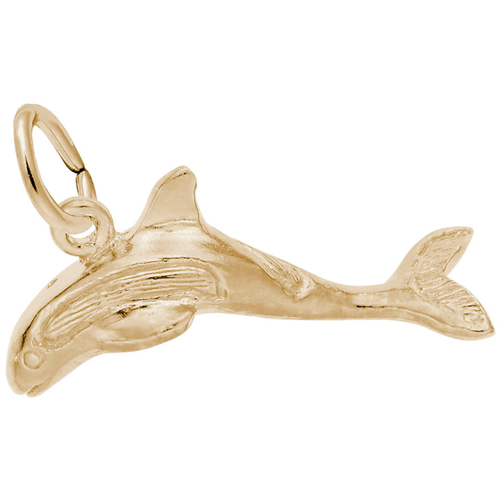 Rembrandt Charms Gold Plated Sterling Silver Whale Charm Pendant