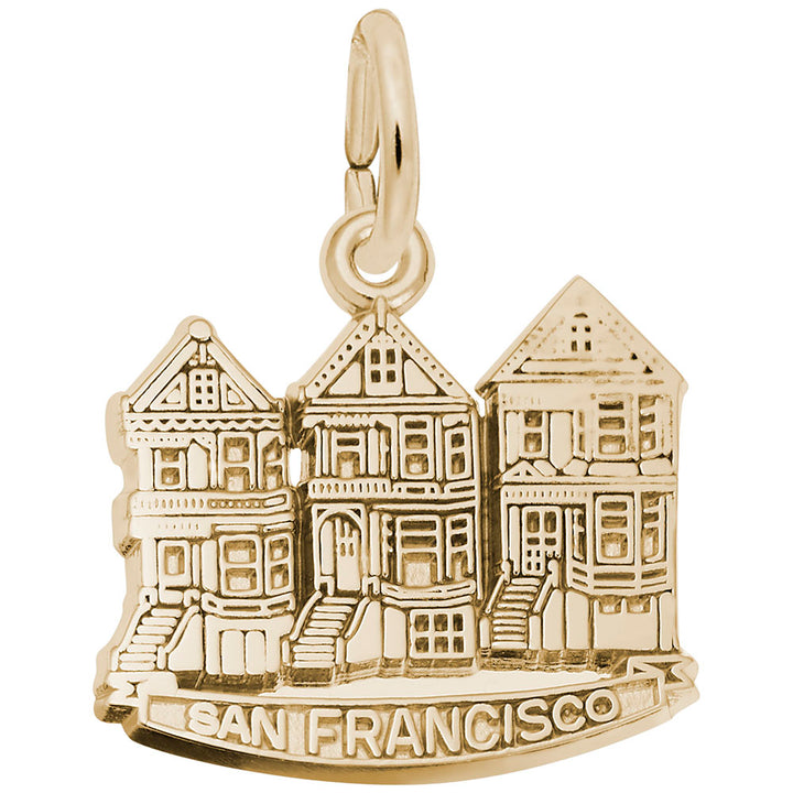 Rembrandt Charms 14K Yellow Gold Victorian House, S.F. Charm Pendant