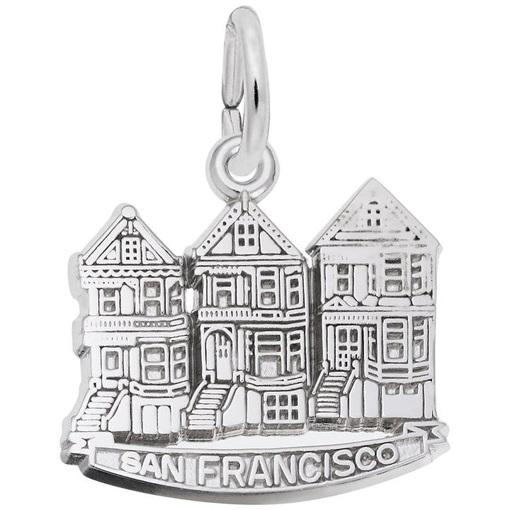 Rembrandt Charms Victorian House, S.F. Charm Pendant Available in Gold or Sterling Silver