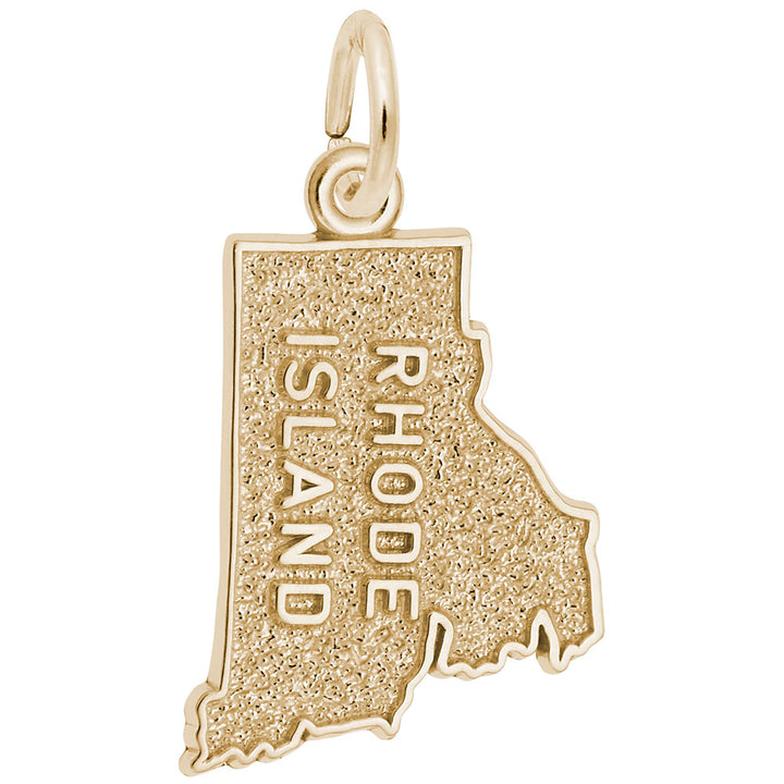 Rembrandt Charms 14K Yellow Gold Rhode Island Charm Pendant
