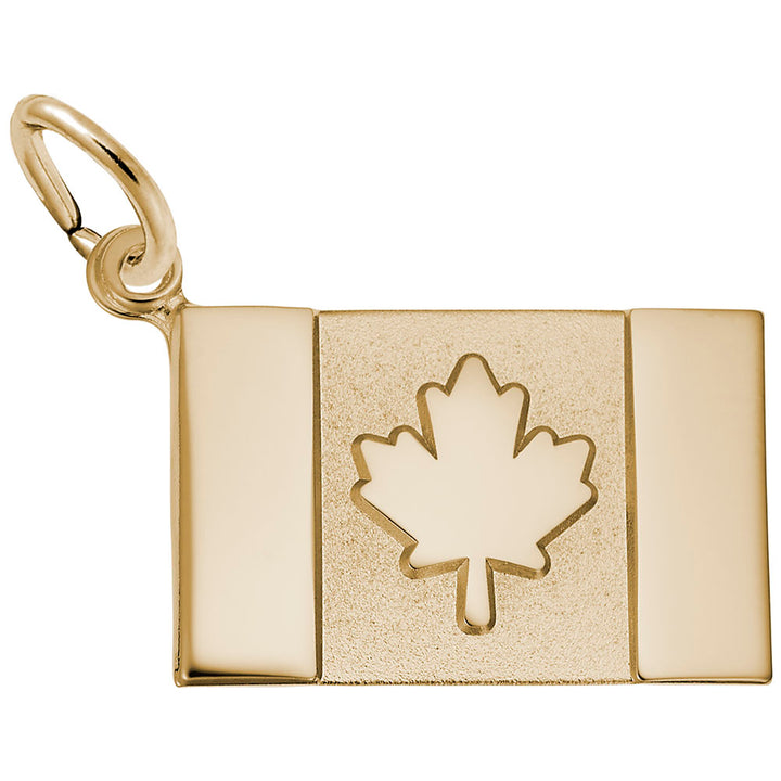 Rembrandt Charms Gold Plated Sterling Silver Canadian Flag Charm Pendant