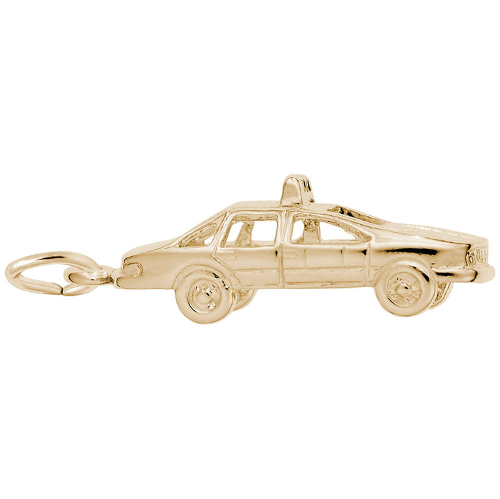 Rembrandt Charms Gold Plated Sterling Silver Taxi Charm Pendant