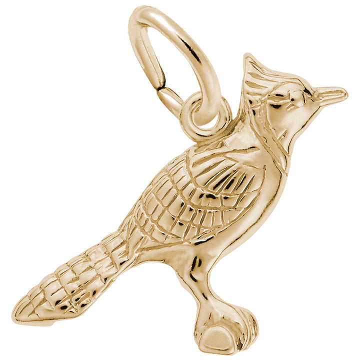 Rembrandt Charms Gold Plated Sterling Silver Blue Jay Charm Pendant
