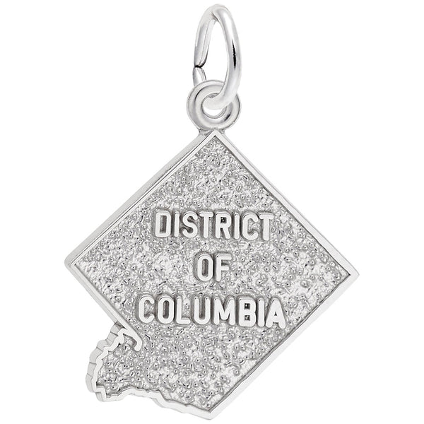 Rembrandt Charms District Of Columbia Charm Pendant Available in Gold or Sterling Silver