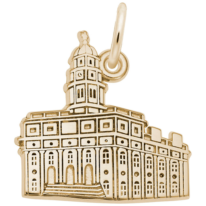 Rembrandt Charms Gold Plated Sterling Silver S. Carolina Temple Charm Pendant