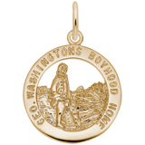 Rembrandt Charms Gold Plated Sterling Silver Geo. Washington Home Charm Pendant