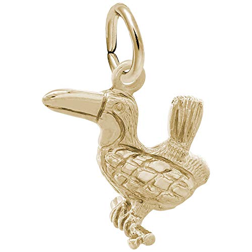 Rembrandt Charms Gold Plated Sterling Silver Toucan Charm Pendant