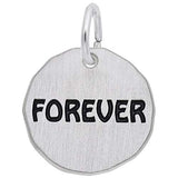 Rembrandt Charms Forever Charm Tag Charm Pendant Available in Gold or Sterling Silver
