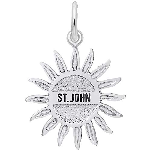 Rembrandt Charms 925 Sterling Silver St. John Sun Large Charm Pendant