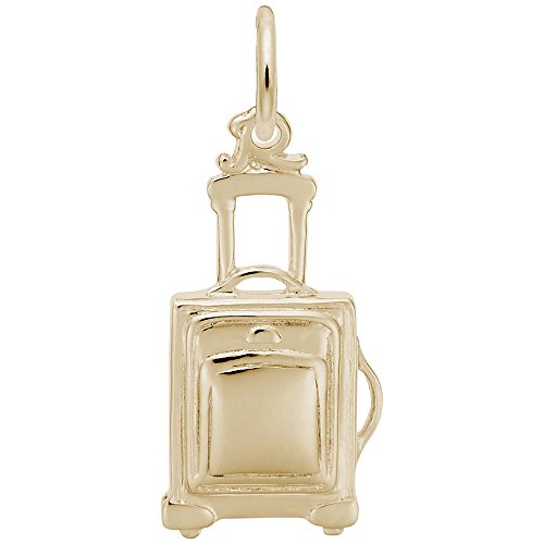 Rembrandt Charms Gold Plated Sterling Silver Suitcase Charm Pendant