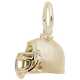 Rembrandt Charms Gold Plated Sterling Silver Football Helmet Charm Pendant