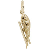 Rembrandt Charms Gold Plated Sterling Silver Budgie Charm Pendant