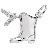 Rembrandt Charms 925 Sterling Silver Drill Team Boot Charm Pendant
