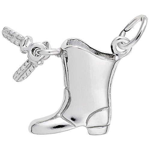 Rembrandt Charms 925 Sterling Silver Drill Team Boot Charm Pendant