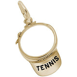 Rembrandt Charms Tennis Visor Charm Pendant Available in Gold or Sterling Silver