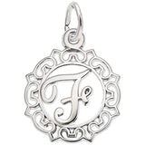 Rembrandt Charms 925 Sterling Silver Initial Letter F Charm Pendant