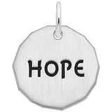 Rembrandt Charms Hope Charm Tag Charm Pendant Available in Gold or Sterling Silver