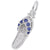 Rembrandt Charms Sandal - Blue Sapphire Charm Pendant Available in Gold or Sterling Silver
