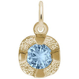 Rembrandt Charms Gold Plated Sterling Silver Petite Birthstone - Dec Charm Pendant