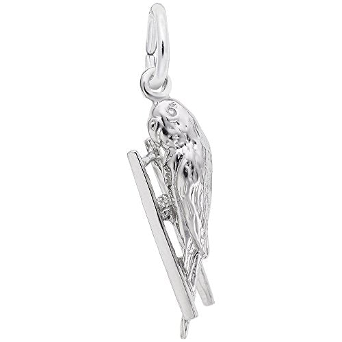 Rembrandt Charms 925 Sterling Silver Budgie Charm Pendant