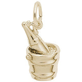 Rembrandt Charms 14K Yellow Gold Champagne Bucket Charm Pendant