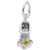 Rembrandt Charms 11 Babyshoe November Charm Pendant Available in Gold or Sterling Silver