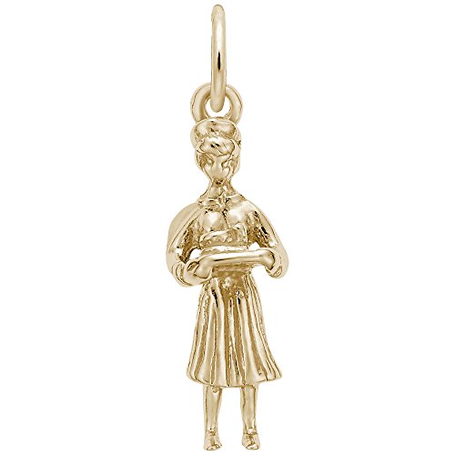 Rembrandt Charms Gold Plated Sterling Silver Nurse Charm Pendant