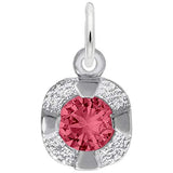 Rembrandt Charms Petite Birthstone - July Charm Pendant Available in Gold or Sterling Silver