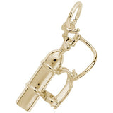 Rembrandt Charms Gold Plated Sterling Silver Scuba Tank Charm Pendant