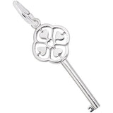 Rembrandt Charms Key Lg 4 Heart Charm Pendant Available in Gold or Sterling Silver
