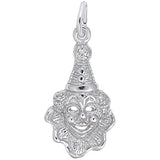 Rembrandt Charms Clown Charm Pendant Available in Gold or Sterling Silver