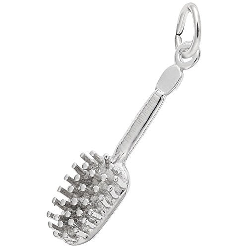 Rembrandt Charms 925 Sterling Silver Hair Brush Charm Pendant