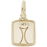 Rembrandt Charms Gold Plated Sterling Silver Scale Charm Pendant
