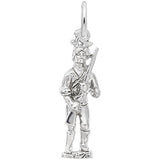 Rembrandt Charms Minute Man Charm Pendant Available in Gold or Sterling Silver