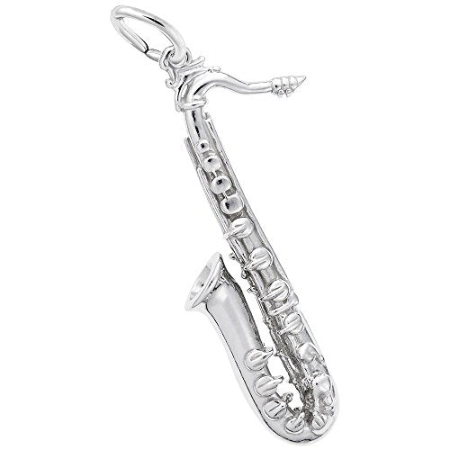 Rembrandt Charms 925 Sterling Silver Saxophone Charm Pendant