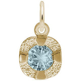 Rembrandt Charms Gold Plated Sterling Silver Petite Birthstone - Mar Charm Pendant