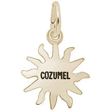 Rembrandt Charms Gold Plated Sterling Silver Cozumel Sun Charm Pendant