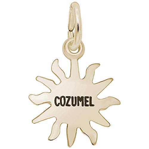 Rembrandt Charms Gold Plated Sterling Silver Cozumel Sun Charm Pendant