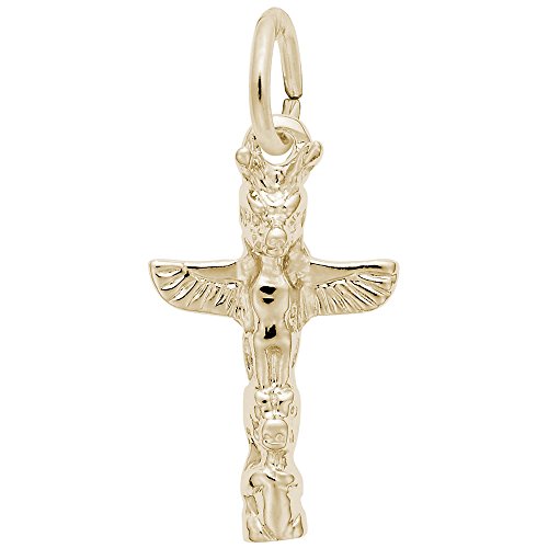 Rembrandt Charms Gold Plated Sterling Silver Totem Pole Charm Pendant