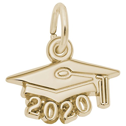 Rembrandt Charms Gold Plated Sterling Silver Grad Cap 2020 Charm Pendant