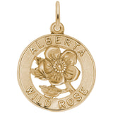 Rembrandt Charms Gold Plated Sterling Silver Alberta Rose Charm Pendant