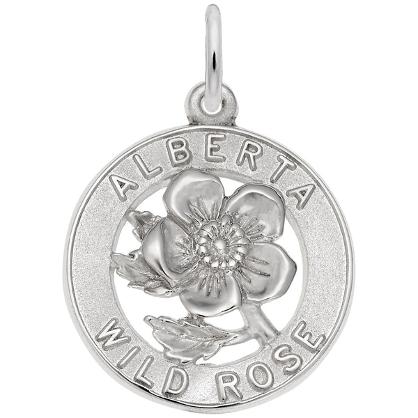 Rembrandt Charms Alberta Rose Charm Pendant Available in Gold or Sterling Silver