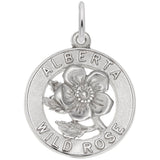 Rembrandt Charms 925 Sterling Silver Alberta Rose Charm Pendant